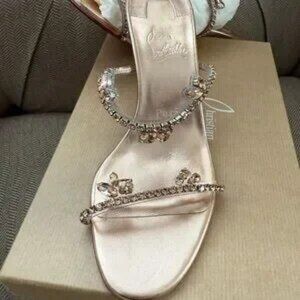 Christian Louboutin Just Queen Metallic Rhinestone heel